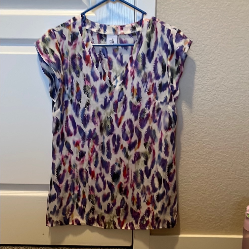 CAbi feather print Blouse